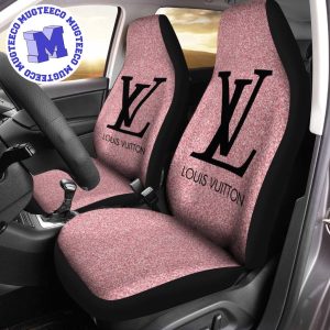 Luxury Louis Vuitton Pink Twinkle Colors Signature Monogram Pattern Car Seat Cover