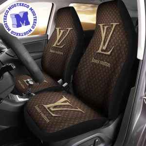 Luxury Louis Vuitton  Signature Monogram Pattern Car Seat Cover