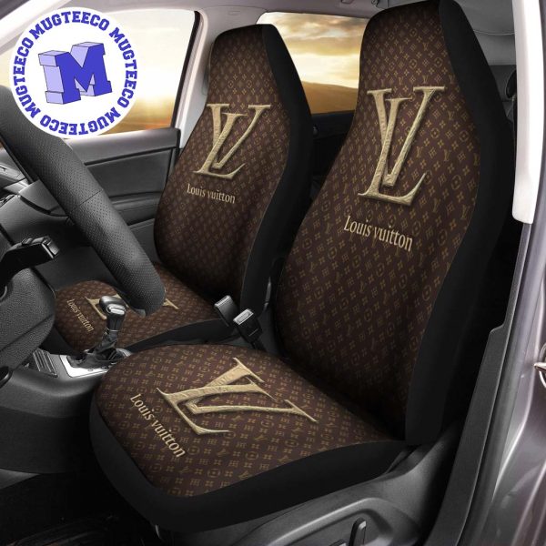 Luxury Louis Vuitton  Signature Monogram Pattern Car Seat Cover