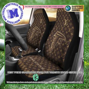 NFL Atlanta Falcons Louis Vuitton Monogram Pattern Car Seat Cover