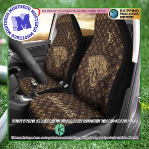 NFL Jacksonville Jaguars Louis Vuitton Monogram Pattern Car Seat Cover