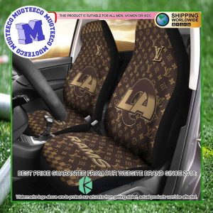 NFL Los Angeles Rams Louis Vuitton Monogram Pattern Car Seat Cover