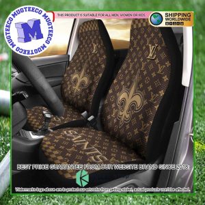 NFL New Orleans Saints Louis Vuitton Monogram Pattern Car Seat Cover