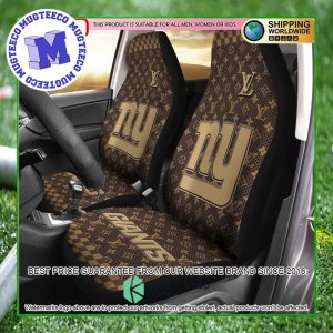 NFL New York Giants Louis Vuitton Monogram Pattern Car Seat Cover