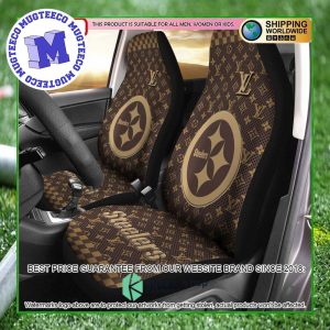 NFL Pittsburgh Steelers Louis Vuitton Monogram Pattern Car Seat Cover