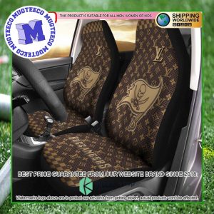 NFL Tampa Bay Buccaneers Louis Vuitton Monogram Pattern Car Seat Cover