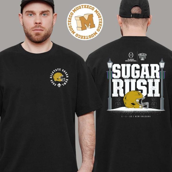 Allstate Sugar Bowl 2025 Notre Dame Fighting Irish Sugar Rush Tee College Bowl Playoff Semifinal On January 1st 2025 In New Orleans Unisex T-Shirt