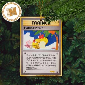 1999 Pokemon Japanese Promo Tropical Mega Battle Tropical Wind Trophy Card Rare Personalized Name Christmas Ornament