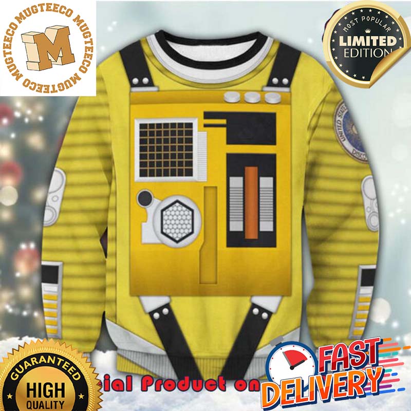 2001 A Space Odyssey Yellow Ugly Christmas Sweater For Holiday 2023 Xmas Gifts 2001 A Space Odyssey Yellow Ugly Christmas Sweater For Holiday 2023 Xmas Gifts