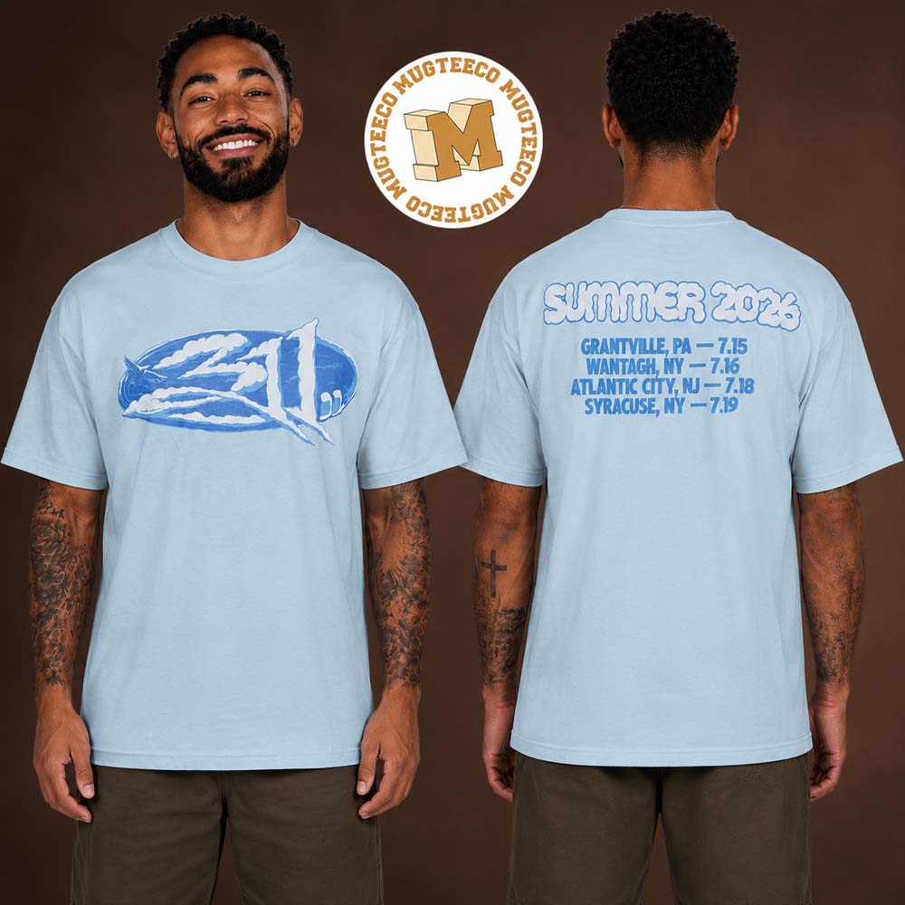 311 Summer Tour 2026 Event Tee Merch Pastel Blue Two Sided T Shirt 311 Summer Tour 2026 Event Tee Merch Pastel Blue Two Sided T Shirt