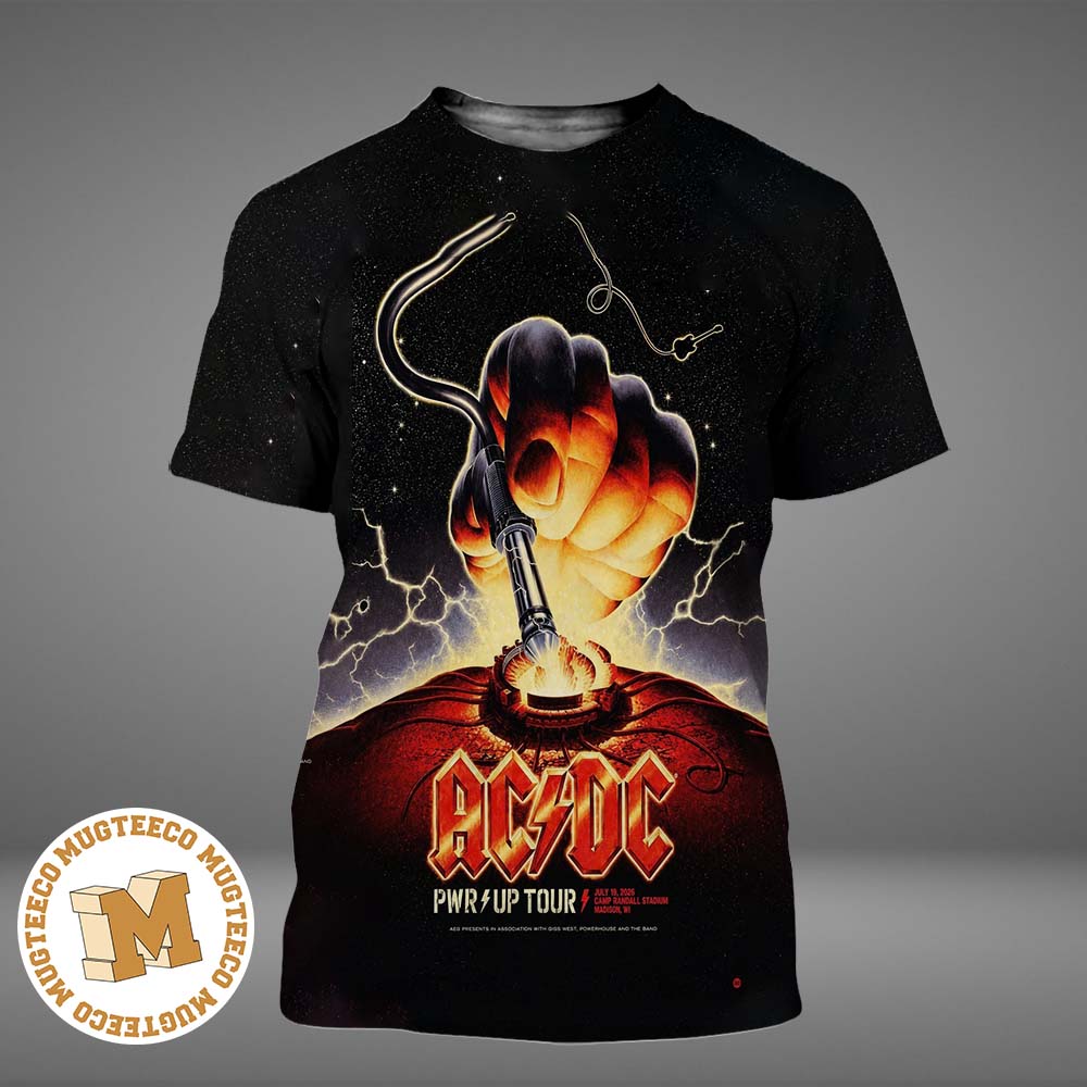 ACDC Madison WI PRW Up Tour Event Poster At Camp Randall Stadium On July 19 2026 All Over Print Shirt ACDC Madison WI PRW Up Tour Event Poster At Camp Randall Stadium On July 19 2026 All Over Print Shirt