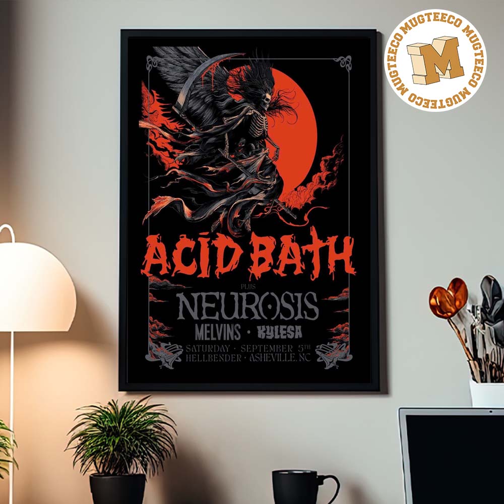 Acid Bath Asheville NC 2026 Event Poster At Hellbender On September 5 2026 Home Decor Poster Canvas Acid Bath Asheville NC 2026 Event Poster At Hellbender On September 5 2026 Home Decor Poster Canvas