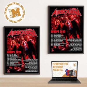 Airbourne Europe Tour 2026 To Airbourne Australia Home Decor Poster Canvas