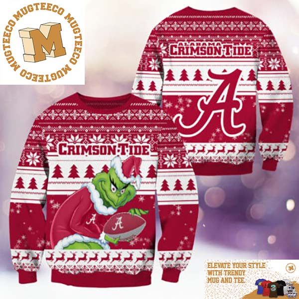 Alabama Crimson Tide NCAA Grinch Funny Xmas 2023 Gift For Holiday Ugly Christmas Sweater Alabama Crimson Tide NCAA Grinch Funny Xmas 2023 Gift For Holiday Ugly Christmas Sweater