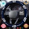 Alpine White Background Steering Wheel Cover