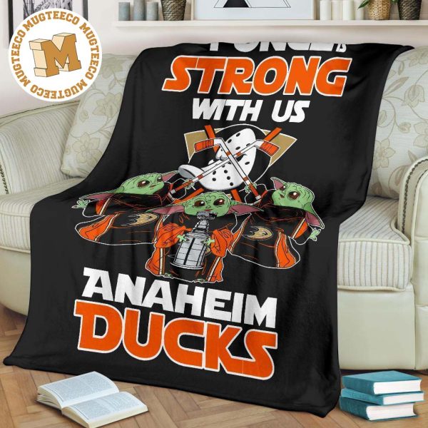 Anaheim Ducks Baby Yoda Fleece Blanket The Force Is Strong Anaheim Ducks Baby Yoda Fleece Blanket The Force Is Strong