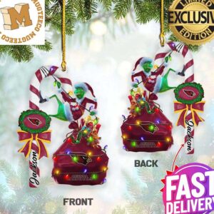 Arizona Cardinals NFL Grinch Candy Cane Personalized Xmas Gifts Christmas Tree Decorations Ornament