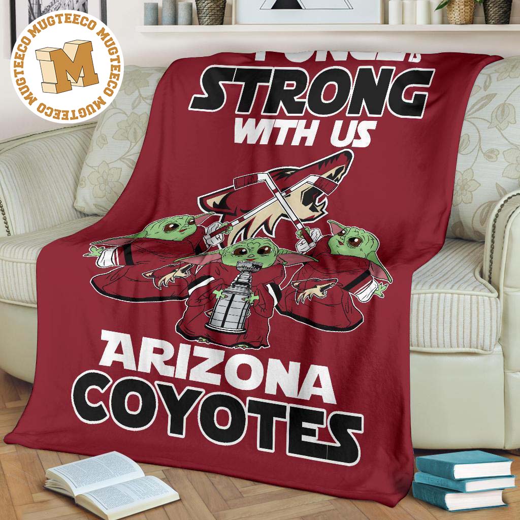 Arizona Coyotes Baby Yoda Fleece Blanket The Force Is Strong Arizona Coyotes Baby Yoda Fleece Blanket The Force Is Strong