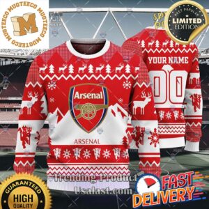 Arsenal Personalized 3D Ugly Christmas Sweater For Holiday 2023 Xmas Gifts