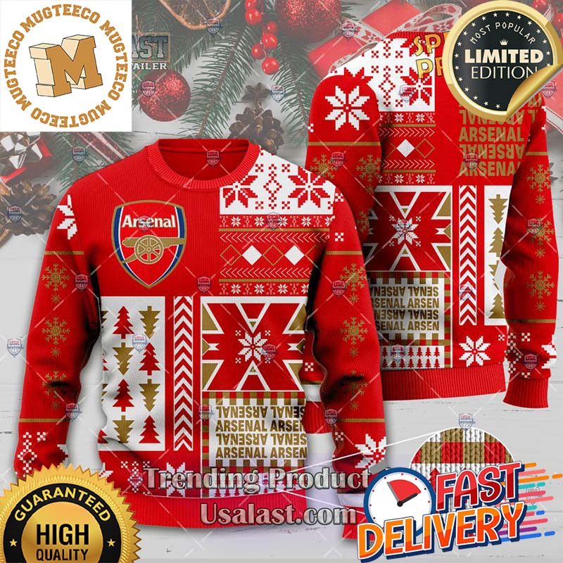 Arsenal Ugly Sweater For Fans For Holiday 2023 Xmas Gifts Arsenal Ugly Sweater For Fans For Holiday 2023 Xmas Gifts