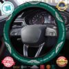 Alpine White Background Steering Wheel Cover