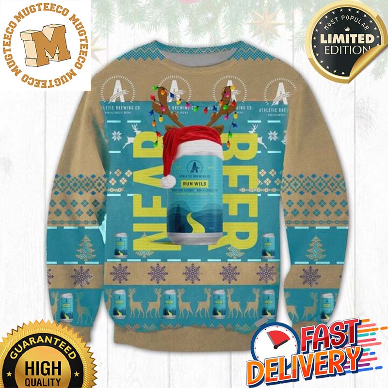 Athletic Brewing Run Wild Christmas Ugly Sweater For Holiday 2023 Xmas Gifts Athletic Brewing Run Wild Christmas Ugly Sweater For Holiday 2023 Xmas Gifts