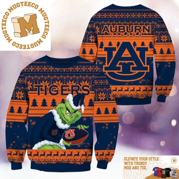 Auburn Tigers NCAA Grinch Funny Xmas 2023 Gift For Holiday Ugly Christmas Sweater Auburn Tigers NCAA Grinch Funny Xmas 2023 Gift For Holiday Ugly Christmas Sweater
