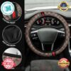 Black Gucci Brown Monograms Steering Wheel Cover Black Gucci Brown Monograms Steering Wheel Cover