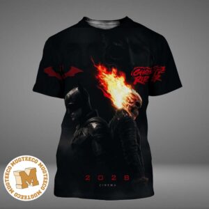 Batman And Ghost Rider 2028 Robert Pattinson Ryan Gosling Movie Poster Batman Vs Ghost Rider All Over Print Shirt