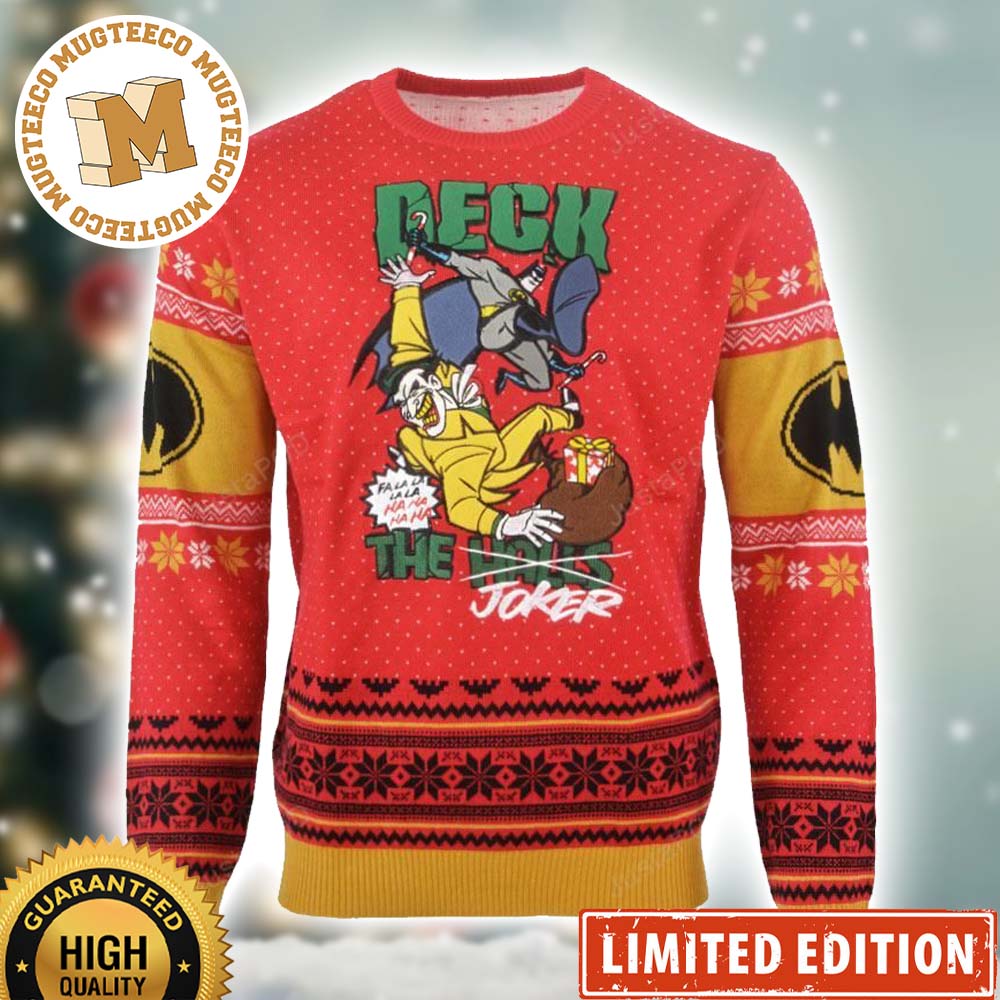 Batman Deck The Halls Joker Ugly Christmas Sweater Batman Deck The Halls Joker Ugly Christmas Sweater