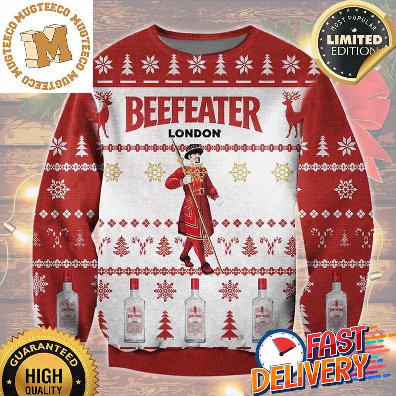 Beefeater London Dry Gin Ugly Christmas Sweater For Holiday 2023 Xmas Gifts Beefeater London Dry Gin Ugly Christmas Sweater For Holiday 2023 Xmas Gifts