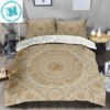 Best Versace Golden Logo Royal Pattern In Blue Background Bedding Set Best Versace Golden Logo Royal Pattern In Blue Background Bedding Set