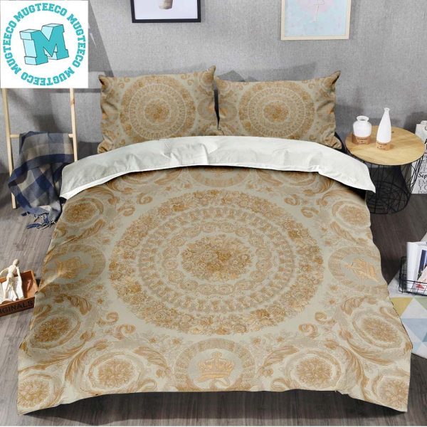 Best Versace Heritage Print In Orange Royal Banckground Bedding Set Best Versace Heritage Print In Orange Royal Banckground Bedding Set