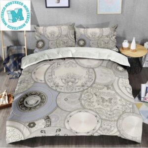 Best Versace Les Etoiles De La Mer Mix Of Silver And Grey Tone Plates Bedding Set