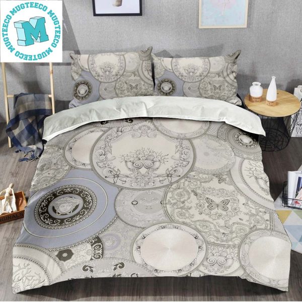 Best Versace Les Etoiles De La Mer Mix Of Silver And Grey Tone Plates Bedding Set Best Versace Les Etoiles De La Mer Mix Of Silver And Grey Tone Plates Bedding Set