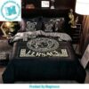 Best Versace Yellow Logo Greca Boder In Blue Bedding Set Best Versace Yellow Logo Greca Boder In Blue Bedding Set