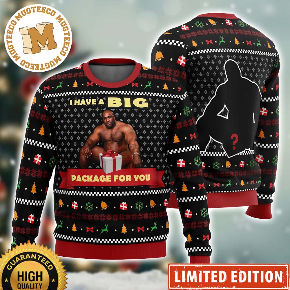Big Package Barry Wood Meme Ugly Christmas Sweater Big Package Barry Wood Meme Ugly Christmas Sweater