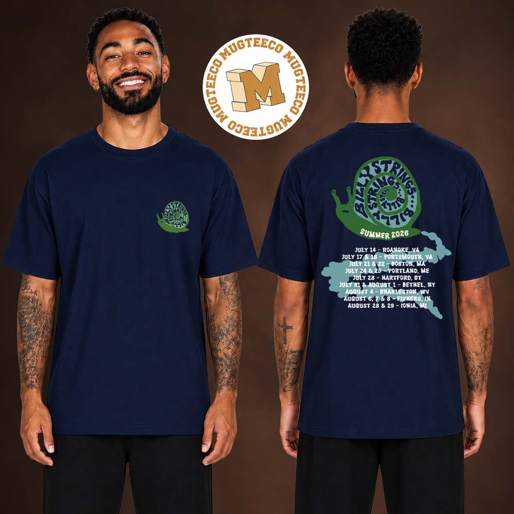 Billy Strings Summer Tour 2026 Snail Pocket Tee with Dates T Shirt Billy Strings Summer Tour 2026 Snail Pocket Tee with Dates T Shirt