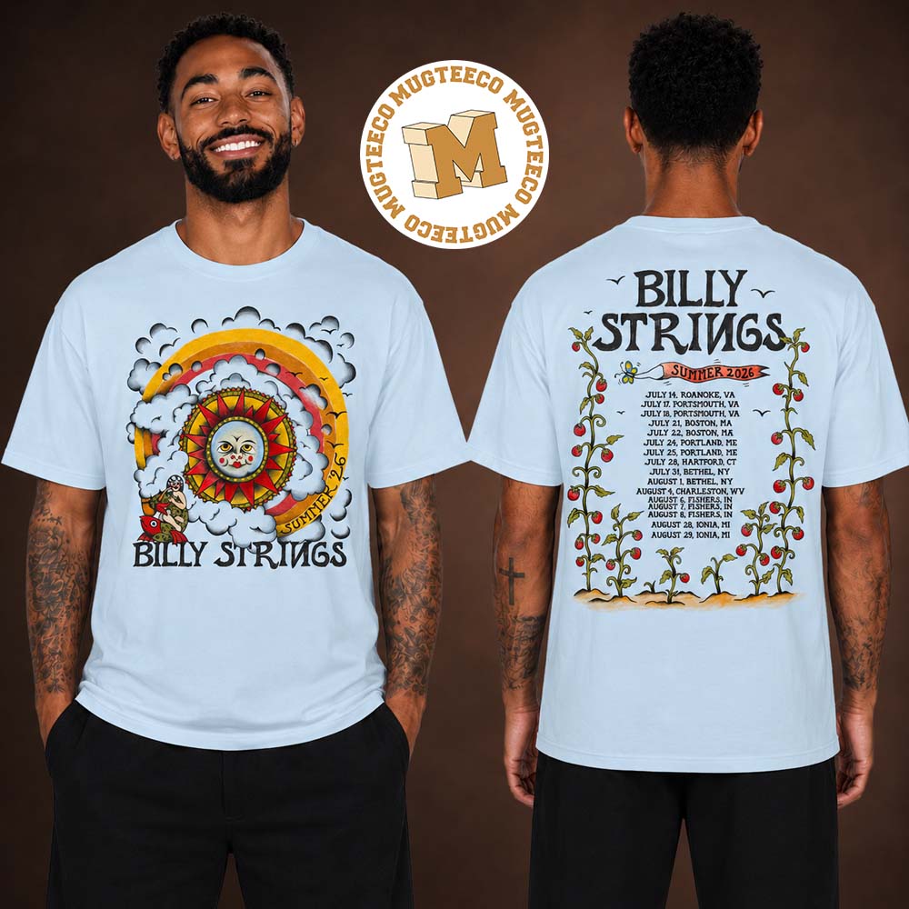 Billy Strings Summer Tour 2026 With Dates T-Shirt Billy Strings Summer Tour 2026 With Dates T-Shirt