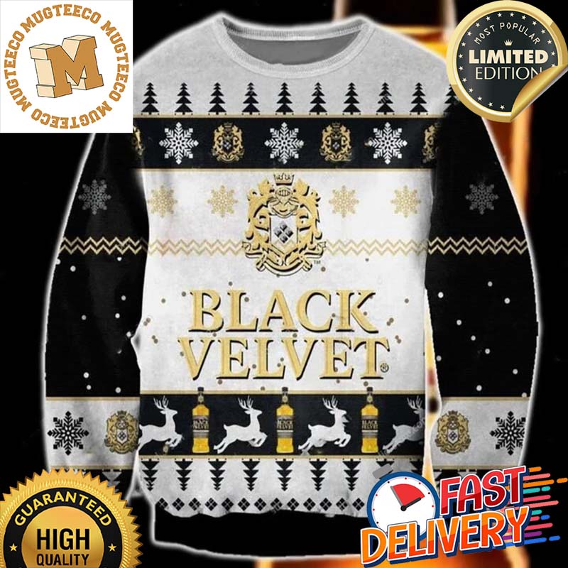 Black Velvet Whisky Ugly Christmas Sweater For Holiday 2023 Xmas Gifts Black Velvet Whisky Ugly Christmas Sweater For Holiday 2023 Xmas Gifts