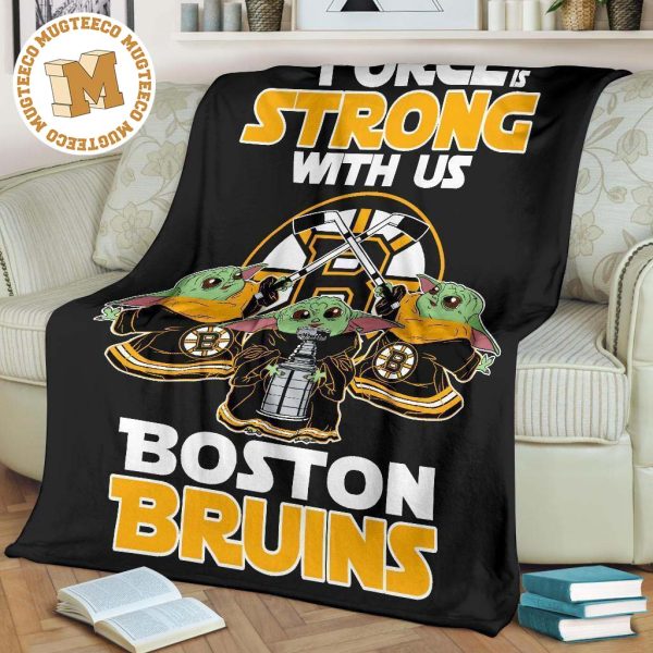 Boston Bruins Baby Yoda Fleece Blanket The Force Strong Boston Bruins Baby Yoda Fleece Blanket The Force Strong