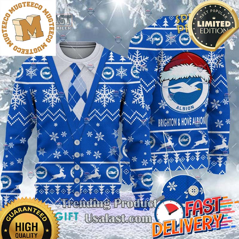 Brighton & Hove Albion F.C Cardigan Ugly Sweater 2023 For Holiday 2023 Xmas Gifts Brighton & Hove Albion F.C Cardigan Ugly Sweater 2023 For Holiday 2023 Xmas Gifts