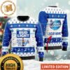 Bud Light Logo Pattern Twinkle Lights Personalized Blue Christmas Ugly Sweater 2023 Bud Light Logo Pattern Twinkle Lights Personalized Blue Christmas Ugly Sweater 2023
