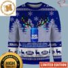 Bud Light Reindeer Cans Personalized Blue And White Christmas Ugly Sweater Bud Light Reindeer Cans Personalized Blue And White Christmas Ugly Sweater