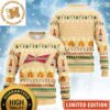 Budweiser Reindeer Snowy Night Snowflakes Knitting Red Christmas Ugly Sweater