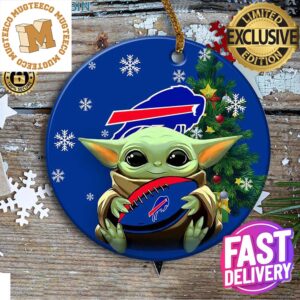 Buffalo Bills Baby Yoda NFL Xmas Gifts Christmas Tree Decorations Ornament