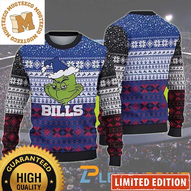 Buffalo Bills Christmas Grinch Santa Hat 2023 Holiday Ugly Christmas Sweater Buffalo Bills Christmas Grinch Santa Hat 2023 Holiday Ugly Christmas Sweater