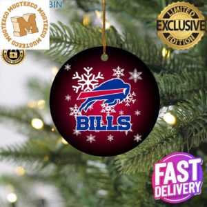 Buffalo Bills Christmas Merry Christmas Circle Ornament