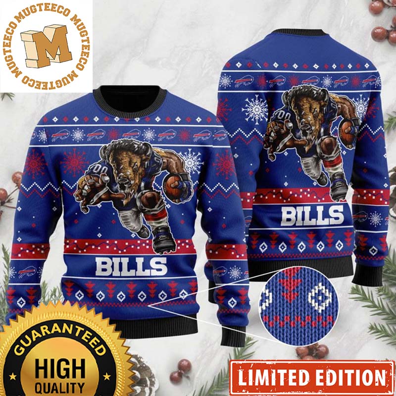 Buffalo Bills NFL Mascot Christmas Light 2023 Holiday Gifts Personalized Ugly Christmas Sweater Buffalo Bills NFL Mascot Christmas Light 2023 Holiday Gifts Personalized Ugly Christmas Sweater