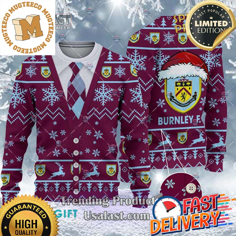 Burnley F.C Cardigan Ugly Sweater 2023 For Holiday 2023 Xmas Gifts Burnley F.C Cardigan Ugly Sweater 2023 For Holiday 2023 Xmas Gifts